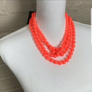 J. Crew Neon Orange Necklace